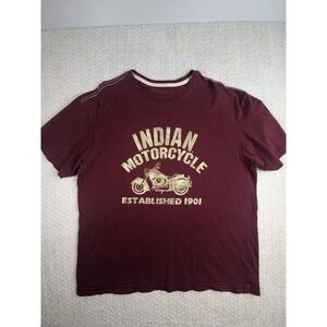 Indian Motorcycle Shirt Mens Medium‎ Red Wichita Kansas Graphic Tee Biker 1901
